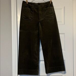 Anthropologie Dark Olive Wide Leg Pants